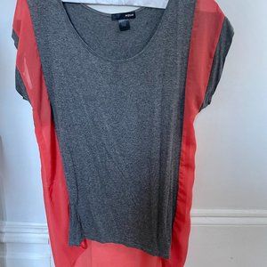 Aqua Two-Tone Blouse